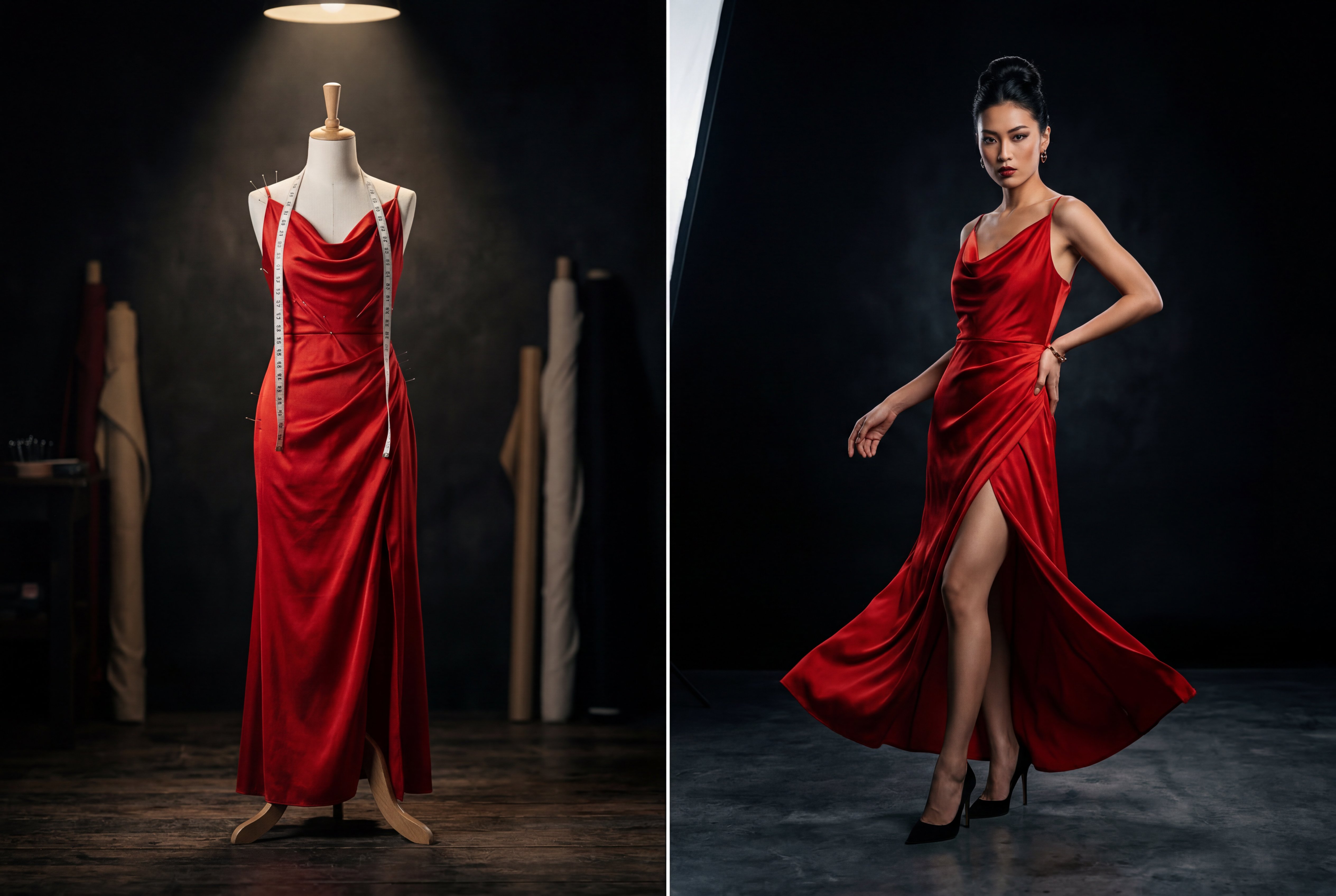 Vestido: do manequim à modelo