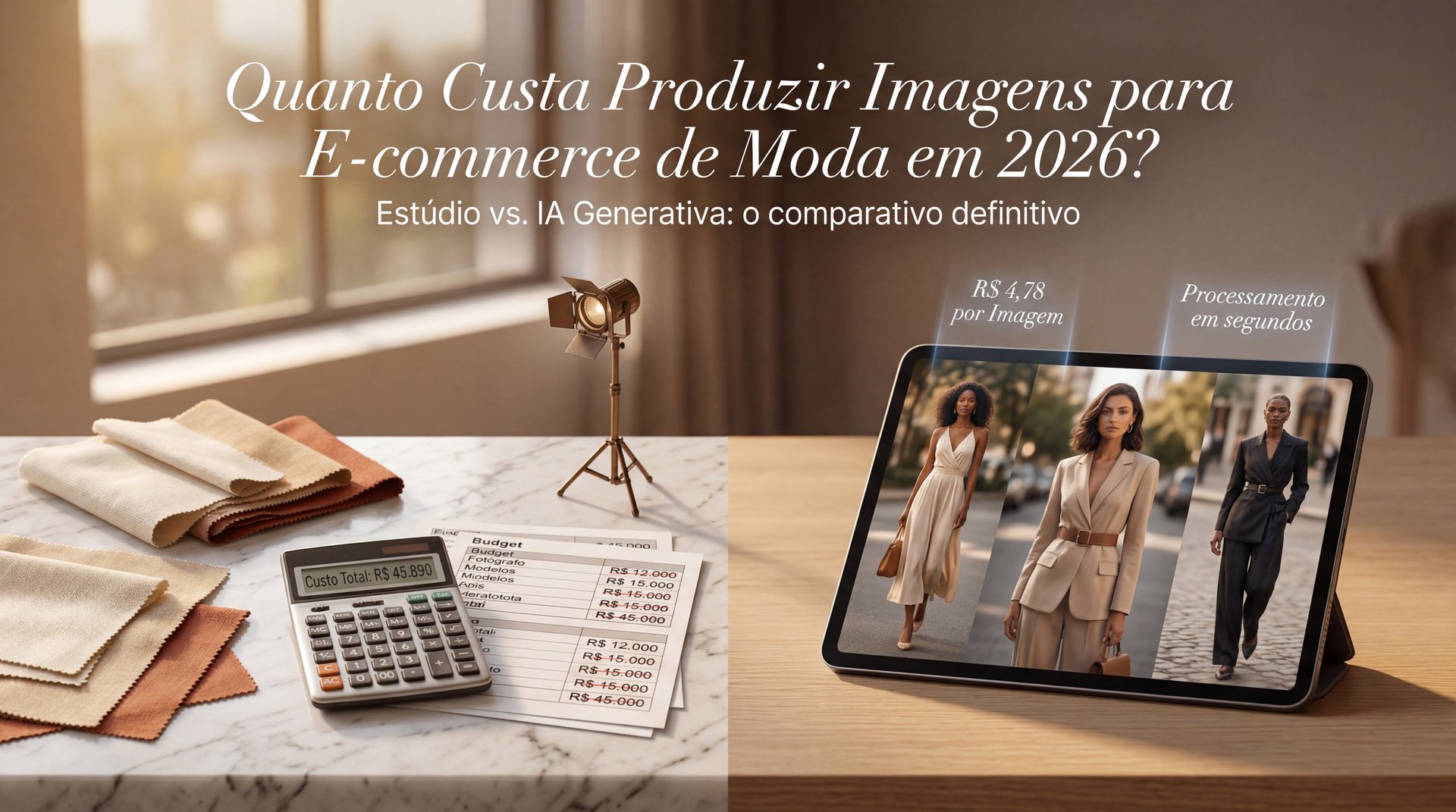 Quanto Custa Produzir Imagens para E-commerce de Moda em 2026?